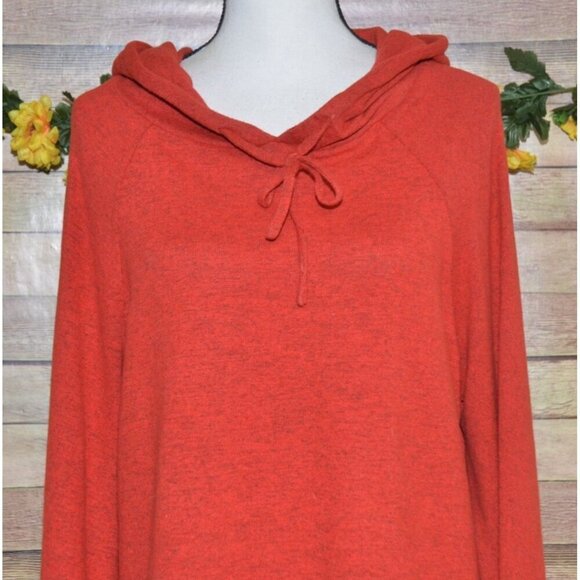 Southern Stitch Ladies Red Hooded Bell Sleeves Pullover Sweatshirt Dress Size XL - Picture 4 of 14